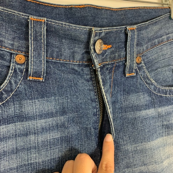 True Religion Men’s Straight Jeans Waist 38 Horse  Shoe Embroidered Pocket Flap - Picture 9 of 15